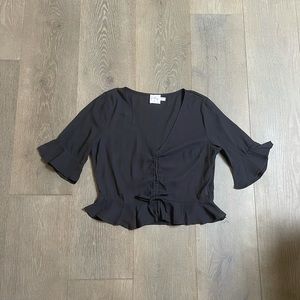 Princess Polly Black Sheer top